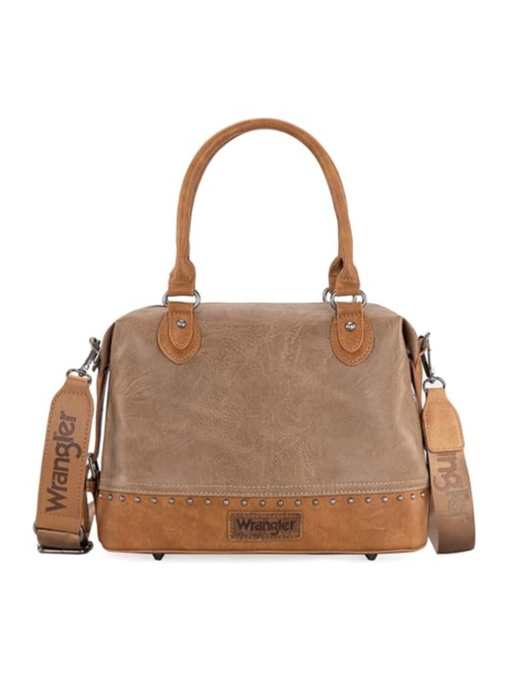 Wrangler Doctor Satchel Handbag Wide Strap Western Barrel Purse